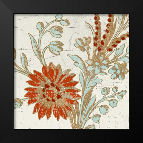 Garden Tile 2 Black Modern Wood Framed Art Print by Yamada, Morgan