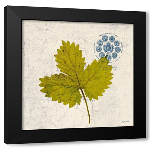 JADE FOREST LEAF 2 Black Modern Wood Framed Art Print with Double Matting by Yamada, Morgan