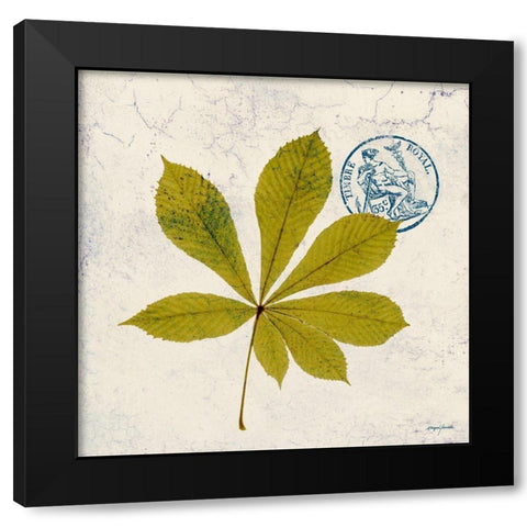 JADE FOREST LEAF 3 Black Modern Wood Framed Art Print with Double Matting by Yamada, Morgan