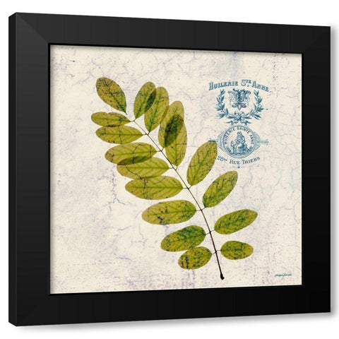 JADE FOREST LEAF 4 Black Modern Wood Framed Art Print with Double Matting by Yamada, Morgan