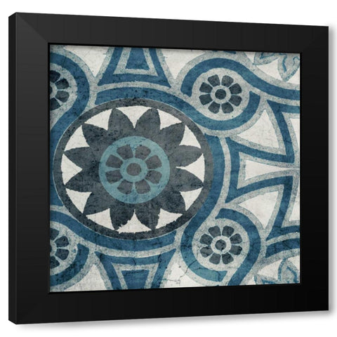Persian Jewel Blue 1  Black Modern Wood Framed Art Print by Yamada, Morgan