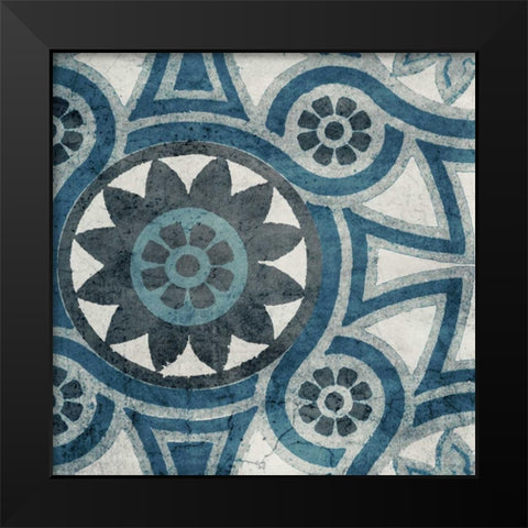 Persian Jewel Blue 1  Black Modern Wood Framed Art Print by Yamada, Morgan