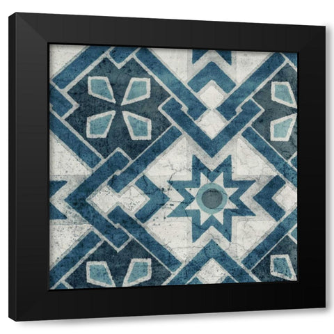 Persian Jewel Blue 2 Black Modern Wood Framed Art Print with Double Matting by Yamada, Morgan