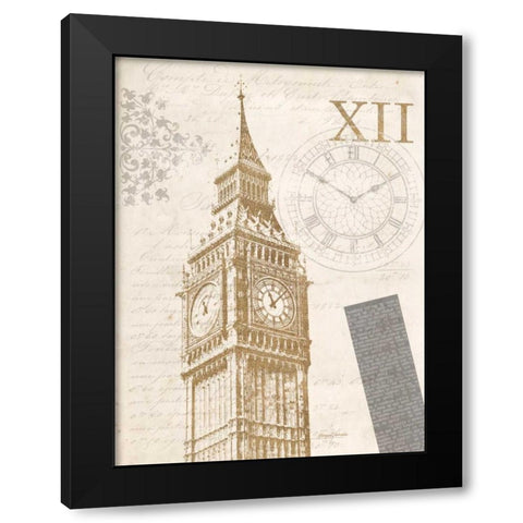 The Details of Big Ben Black Modern Wood Framed Art Print with Double Matting by Yamada, Morgan