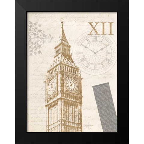 The Details of Big Ben Black Modern Wood Framed Art Print by Yamada, Morgan