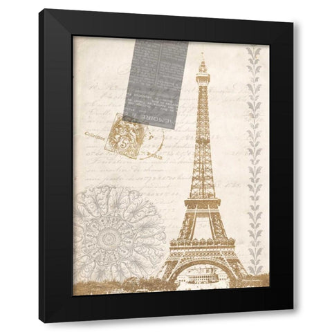 The Details of Eiffel Black Modern Wood Framed Art Print with Double Matting by Yamada, Morgan