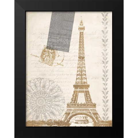 The Details of Eiffel Black Modern Wood Framed Art Print by Yamada, Morgan