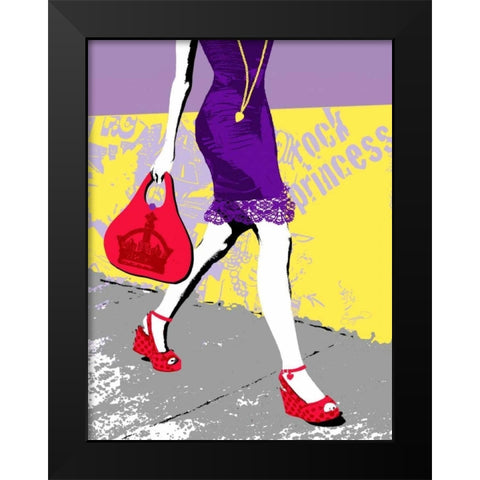 Urban Mode Black Modern Wood Framed Art Print by Taylor, Evangeline