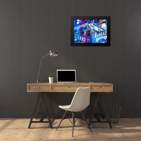Broadway and Grand  Black Modern Wood Framed Art Print by Taylor, Evangeline