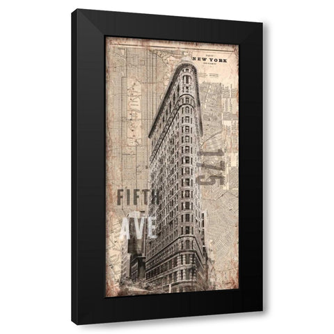 175 Fifth Avenue Black Modern Wood Framed Art Print with Double Matting by Taylor, Evangeline