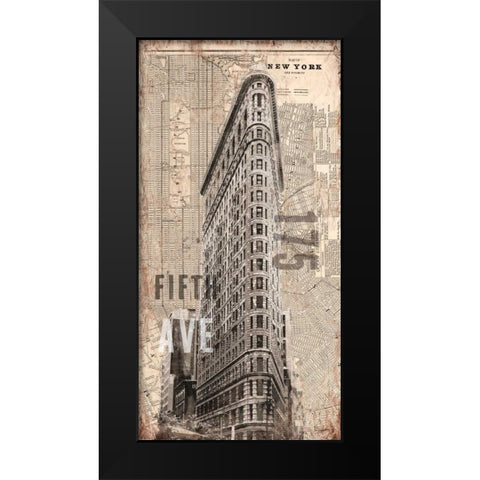 175 Fifth Avenue Black Modern Wood Framed Art Print by Taylor, Evangeline