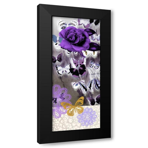 Butterfly Showers 2 Black Modern Wood Framed Art Print with Double Matting by Taylor, Evangeline