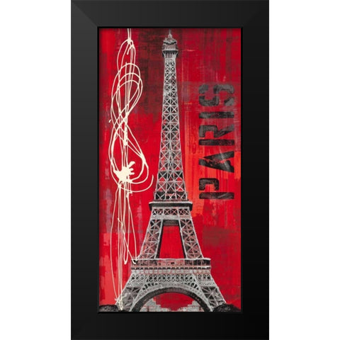 Paris Vibe Black Modern Wood Framed Art Print by Taylor, Evangeline