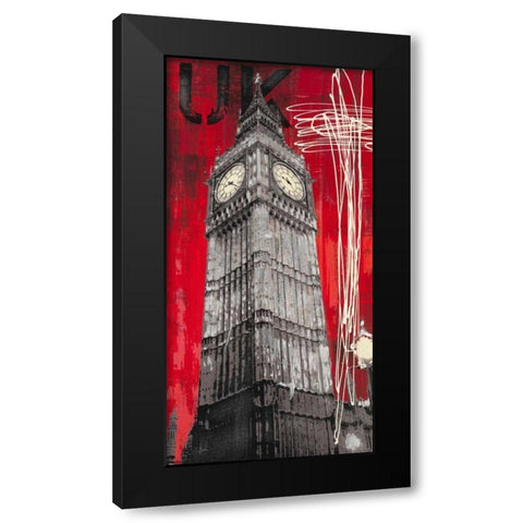 On British Time Black Modern Wood Framed Art Print with Double Matting by Taylor, Evangeline