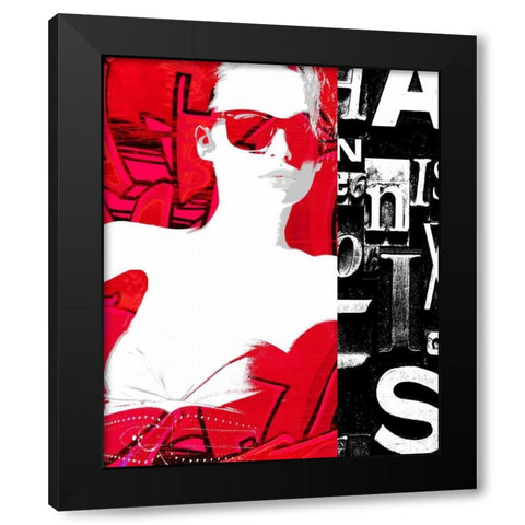 Fashion Graffiti 2 Black Modern Wood Framed Art Print by Taylor, Evangeline