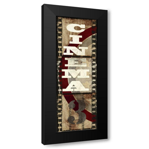 Cinema 3 Black Modern Wood Framed Art Print with Double Matting by Taylor, Evangeline