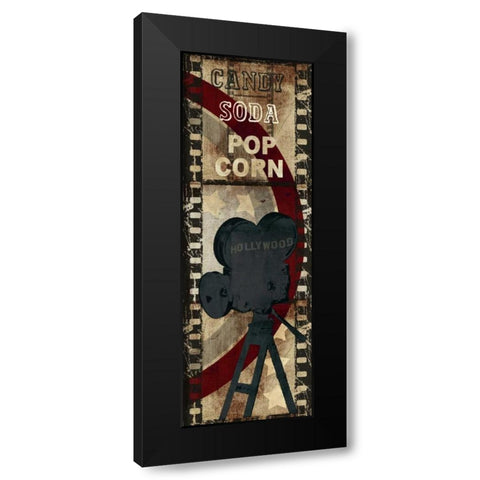 Candy Soda Popcorn Black Modern Wood Framed Art Print by Taylor, Evangeline