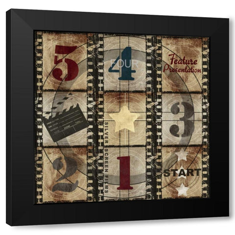 Feature Presentation Countdown Black Modern Wood Framed Art Print by Taylor, Evangeline