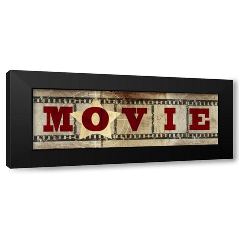 Movie Star Black Modern Wood Framed Art Print by Taylor, Evangeline