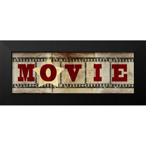 Movie Star Black Modern Wood Framed Art Print by Taylor, Evangeline