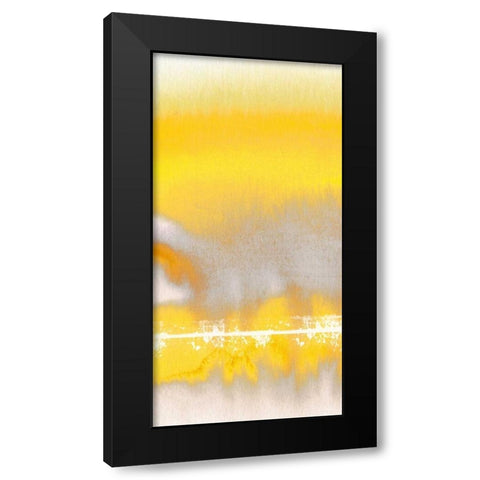 Tranquil Yellow 1 Black Modern Wood Framed Art Print with Double Matting by Taylor, Evangeline