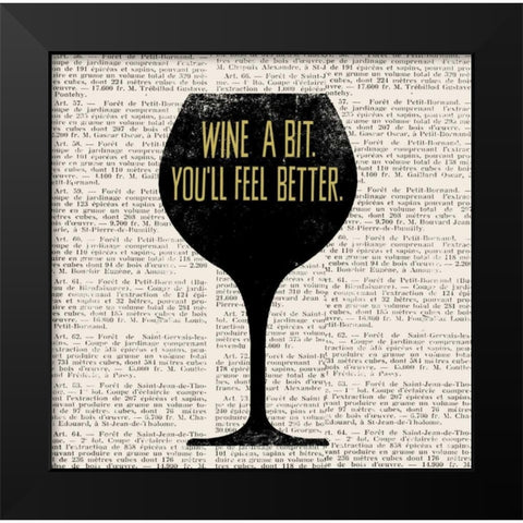 Wine Lino Print 1 Black Modern Wood Framed Art Print by Taylor, Evangeline