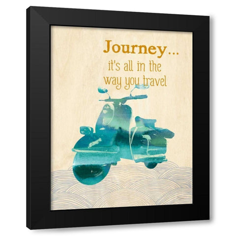 Its All In The Way You Travel Black Modern Wood Framed Art Print with Double Matting by Taylor, Evangeline