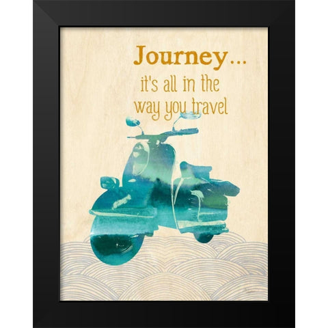 Its All In The Way You Travel Black Modern Wood Framed Art Print by Taylor, Evangeline