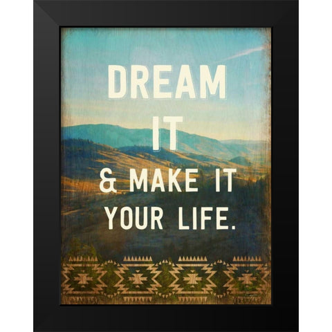 Dream It Black Modern Wood Framed Art Print by Taylor, Evangeline