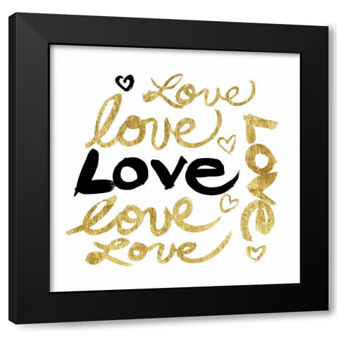 Its Love! Black Modern Wood Framed Art Print by Taylor, Evangeline