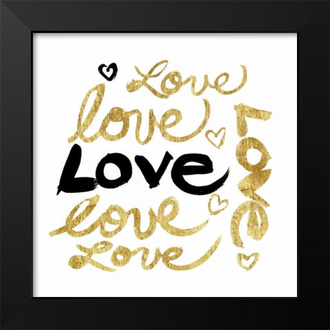 Its Love! Black Modern Wood Framed Art Print by Taylor, Evangeline