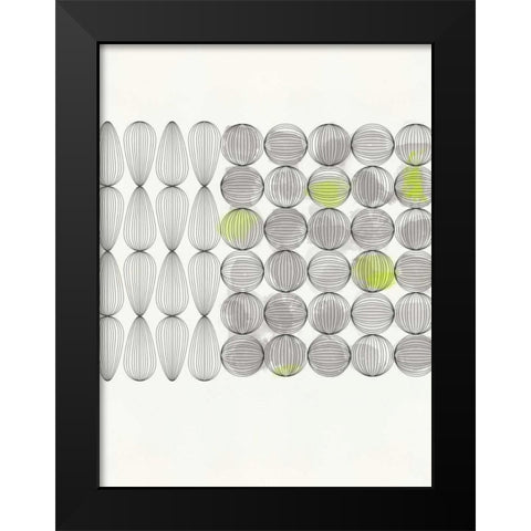 Line and Paint Black Modern Wood Framed Art Print by Taylor, Evangeline
