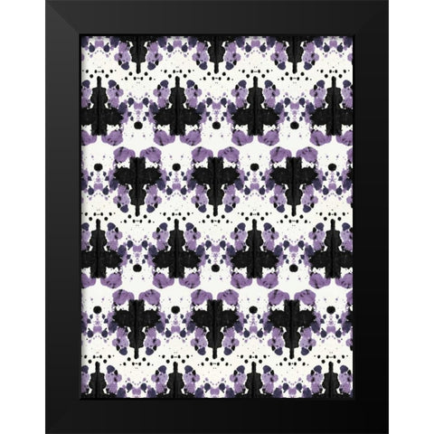 Ink Blot Pattern Black Modern Wood Framed Art Print by Taylor, Evangeline