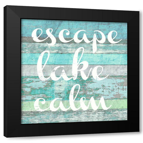 lake words 1 Black Modern Wood Framed Art Print with Double Matting by Taylor, Evangeline
