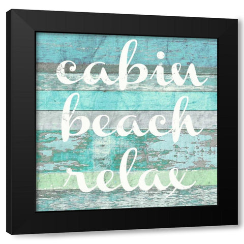 lake words 2 Black Modern Wood Framed Art Print by Taylor, Evangeline