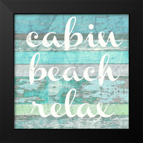 lake words 2 Black Modern Wood Framed Art Print by Taylor, Evangeline