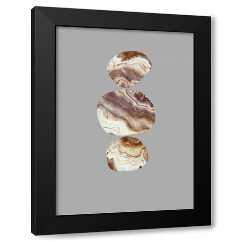 Cut Stone Black Modern Wood Framed Art Print by Taylor, Evangeline