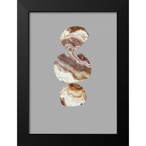 Cut Stone Black Modern Wood Framed Art Print by Taylor, Evangeline