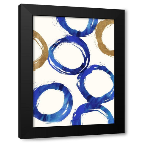 Unity Indigo Black Modern Wood Framed Art Print by Taylor, Evangeline
