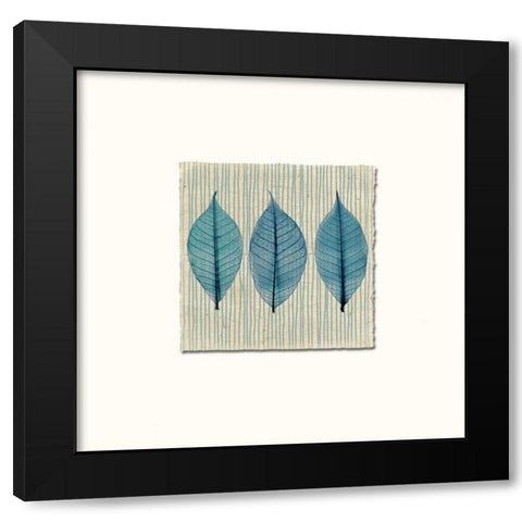 Handmade Paper and Leaves Black Modern Wood Framed Art Print by Taylor, Evangeline