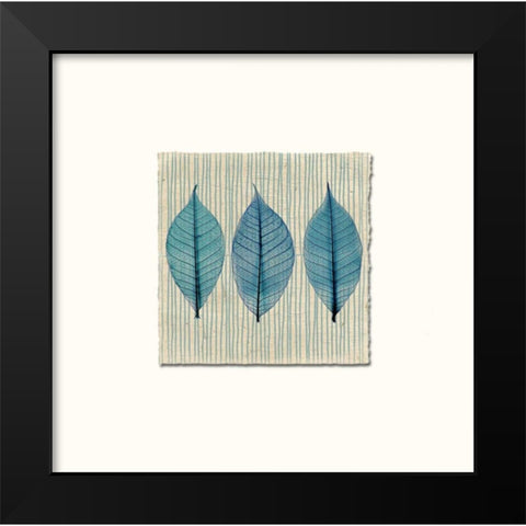 Handmade Paper and Leaves Black Modern Wood Framed Art Print by Taylor, Evangeline
