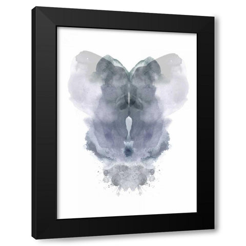 Imagine Ink Blot Black Modern Wood Framed Art Print with Double Matting by Taylor, Evangeline
