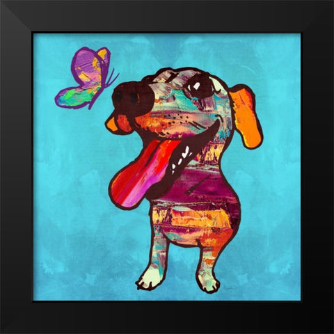 Barks and Butterfly Black Modern Wood Framed Art Print by Taylor, Evangeline