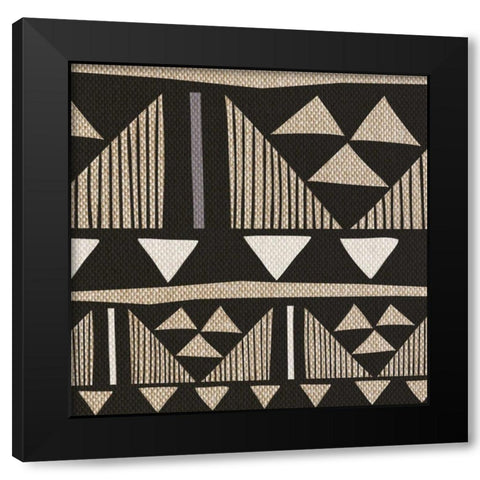 Global Geometric Print 1 Black Modern Wood Framed Art Print with Double Matting by Taylor, Evangeline