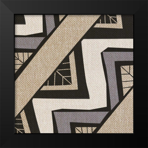 Global Geometric Print 4 Black Modern Wood Framed Art Print by Taylor, Evangeline
