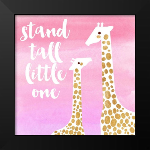 Stand Tall Pink Black Modern Wood Framed Art Print by Taylor, Evangeline