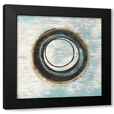 Circular Emotions Black Modern Wood Framed Art Print by Taylor, Evangeline