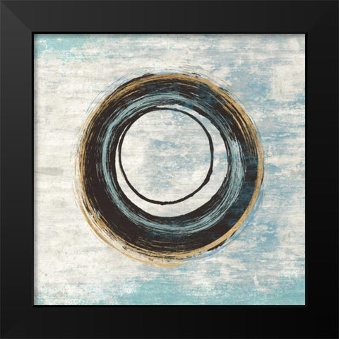 Circular Emotions Black Modern Wood Framed Art Print by Taylor, Evangeline