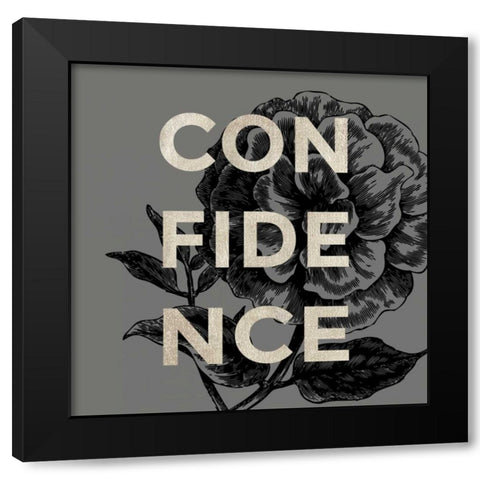 Confidence Black Modern Wood Framed Art Print with Double Matting by Taylor, Evangeline
