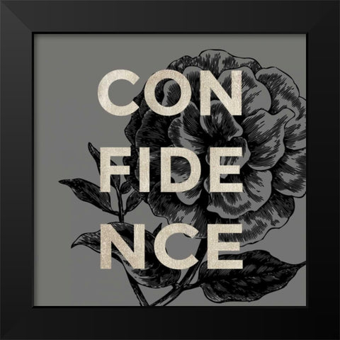 Confidence Black Modern Wood Framed Art Print by Taylor, Evangeline